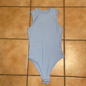 Blue Tank Ribbed bodysuit